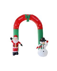 2.4M Christmas 2024 Inflatable Arch with LED Lights