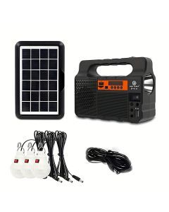 Solar LED Camping Spotlight Power System