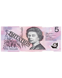 $5 Dollar Australian Souvenir Fake AUD Note Pad - 1 Pack of 50 Sheets