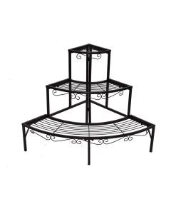 Levede Outdoor Indoor Pot Plant Stand Garden Metal 3 Tier Planter Corner Shelf
