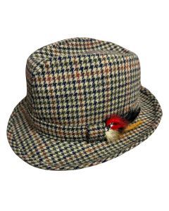 Failsworth Stafford Tweed Hat - Winter Wool Blend Trilby w/ Snap Brim (Made in UK)