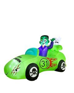 Halloween Inflatable Car Racing with Frank and Ghost