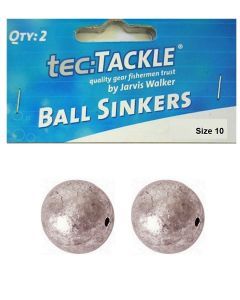 2 x Jarvis Walker 10 Ball Sinkers - Pre Packed 10 Ball Fishing Sinkers