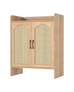 Levede 5 Tier Shoe Cabinet Wooden Double Door Storage Rack Organiser Entryway