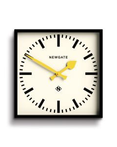Newgate Number Five Wall Clock Black Yellow Hands