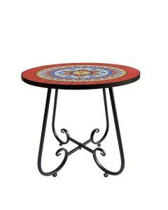 Daisy Mosaic Ceramic Tile Patio Table
