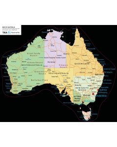 Australia Map Decal Sticker #4