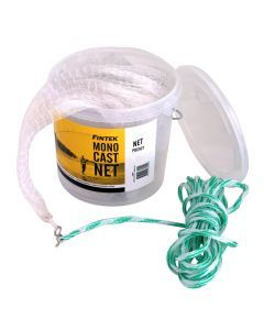 Fintek 8ft Bottom Pocket Mono Cast Net with 3/4 Inch Mesh