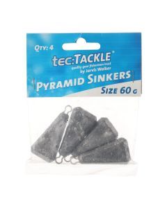 4 Pack of Jarvis Walker Size 60g Pyramid Sinkers