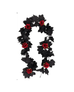 Artificial Rose Garland Burgundy Flowers Halloween Decor