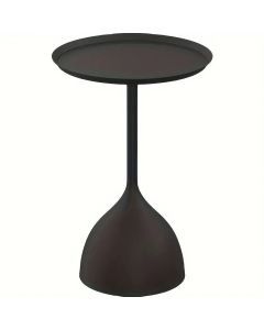 Casual Small Coffee Table for Living Room - Metal Pedestal Base