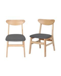 Levede 4x Dining Chairs Kitchen Chair Natural Wood Linen Fabric Cafe Lounge Seat