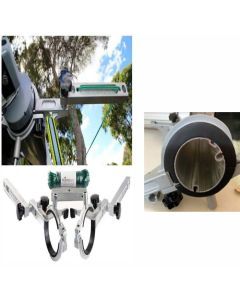 Caravan & RV Clothesline to suit Jayco and other Brands with Carefree Electric Rollout Awning with 76mm Dia Rollout Tube, Rubber Inserts included with Brackets
