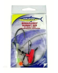 Wilson Breakaway Gummy Rig 2 X 2/0 Deep V - With Breakaway Sinker/Line 60lb