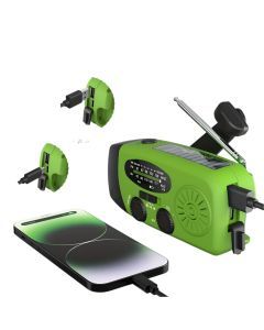 Portable Emergency Radio with Power Bank & Flashlight
