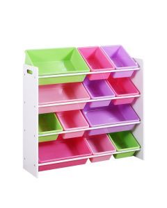 Levede 12Bins Kids Toy Box Bookshelf Organiser Display Shelf Storage Rack Drawer
