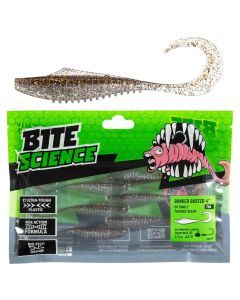 7 Pack of 4 Inch Bite Science Bunker Buster Soft Plastic Lures - UV Smelt