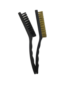2pcs LARGE WIRE BRUSH SET Steel Cleaning Brushes Brass Metal Tools 21cm