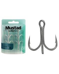 6 pack of Mustad 36330NPDS 4X Strong Saltism Ultrapoint Treble Hooks