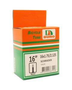 Duro 16 x 1.75/2.125 Bicycle Tyre Tube for 16" Inch Kids Bikes Schrader Valve