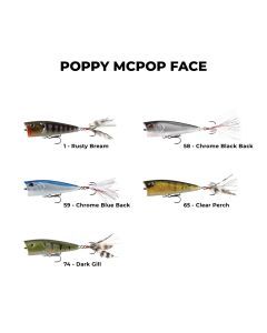 13 Fishing 75mm Poppy Mc Pop Face Topwater Popper Lure