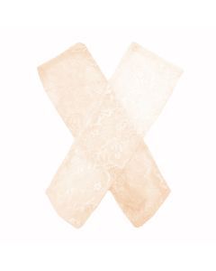 Dents Womens Lace Fingerless Elbow Length Mitten Gloves - Blush