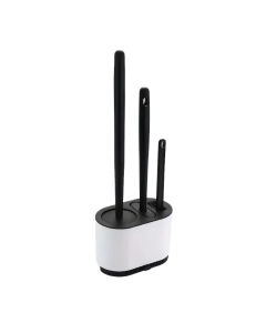 Toilet Brush with No-Slip Silicone Long Handle Set