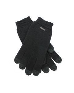 Dents Womens Pure Merino Wool Touchscreen Gloves - Black (One Size)