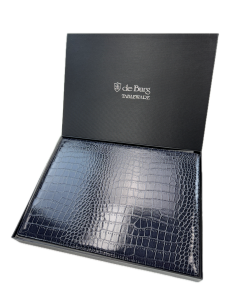 4 Piece de Burg Crocodile Pattern  Table Placemats Set - Blue