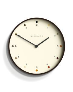 Newgate Mr Clarke Clock Dark Wood Dot Dial 40