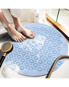 Round Non-Slip PVC Shower Mat - Quick Drain