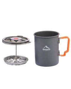 Camping Pot with French Press 750ml Grey