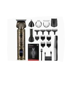 6 in 1 Hair Clipper And Trimmer Set USB Rechargeable for Men Bronze
