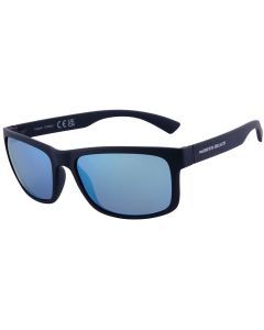North Beach Capelin Matte Navy/Ice Blue Mirror Polarised Unisex Sunglasses 70706