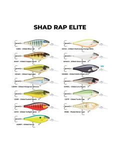 7.5cm Rapala Shad Rap Elite (Floating) Hardbody Fishing Lure