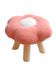 Flower-Shaped Wooden Step Stool for Home and Office