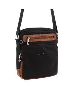 Pierre Cardin Nylon Cross Body Bag - Black