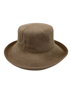 Jacaru 1506 Foldable Crushable Bucket Summer Sun Hat - Beige (Large Brim/One Size)