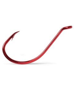 8 Pack of Size 1/0 VMC 8299TR Red Octopus Hooks - Chemically Sharpened