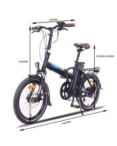 NCM London Folding E-Bike, 250W, 36V 15Ah 540Wh Battery, Size 20" [Matt Black]