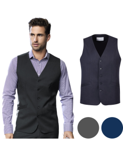 Mens Bamboo Blend Longline Vest Waistcoat w/ Stretch Business Forrnal Dress