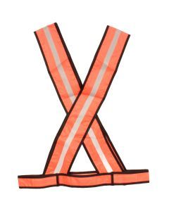 Orange Reflective Slip-on Safety Cross Vest for Bikes and Motorcycles