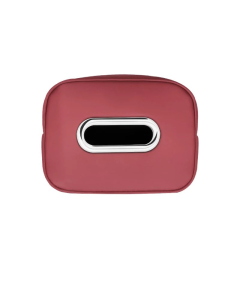 Leather Car Tissue Organizer Storage Bag–Multi-Position Holder Red