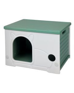 Pawz Outdoor Indoor Dogs Cats Kennel Plastic Puppy Pet House Weatherproof