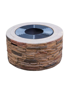 Outdoor Stone Charcoal Barbecue Grill with Hot Pot