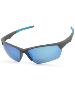 Dirty Dog Sport Track Silver Grey/Blue Mirror Polarised Sport Sunglasses