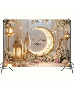 Crescent Moon Ramadan Lantern Door Banner Decor