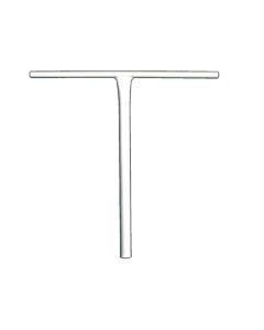 Scooter T-Bar White Powder-Coated Steel 500 x 515mm