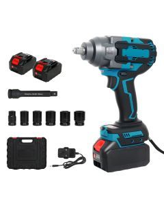 Traderight 21V Brushless Impact Wrench 1/2" Rattle Gun 2Ã—4.0Ah 1200Nm Kit Set