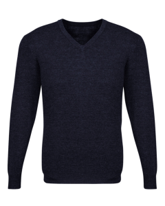Mens Advatex Varesa Wool Pullover Jumper - Navy (V Neck Cardigan)